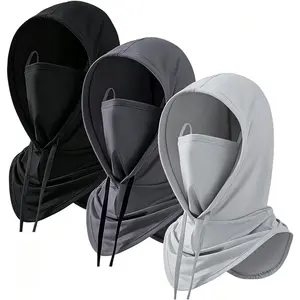 3 pcs Summer Balaclava Face Mask, Cooling Breathable Balaclava Face Mask with Sun UV Protection, Full Head Mask Face Cover for Men Women, 2 in 1 Versatile Design for Hiking Fishing Cycling Outdoors