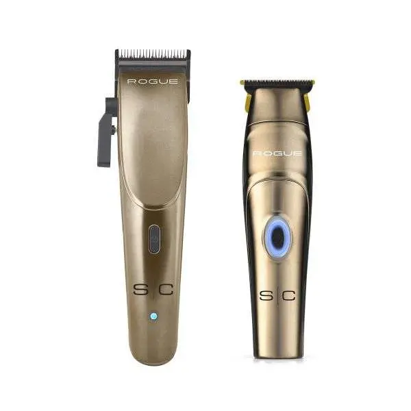 Stylecraft Rogue Clipper/Trimmer Combo with Microchipped Magnetic Motor #SC201N Dual Voltage Turbocharged Long-Life Motor 10000 Strokes per Minute Whisper Quiet Operation