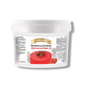 Vizyon Select Ready-to-Use Strawberry Cold Glaze - 15.43 lbs - Mirror Shine & Flavor