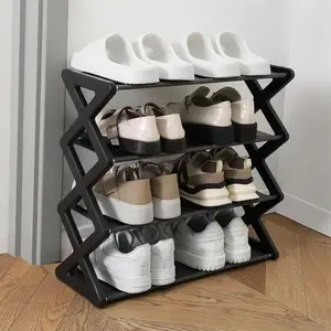 4-Tier, Adjustable Self-Assembly Design, Space-Saving Waterproof Organizer, Ideal for Home Office Dormitory Use, Shoe Shelf Organizer