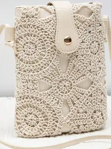 Women's Fashion Phone Bag, New Braided Texture with Pattern Decor, Single Shoulder Crossbody Bag, Ideal for Daily Use, Beach, Travel