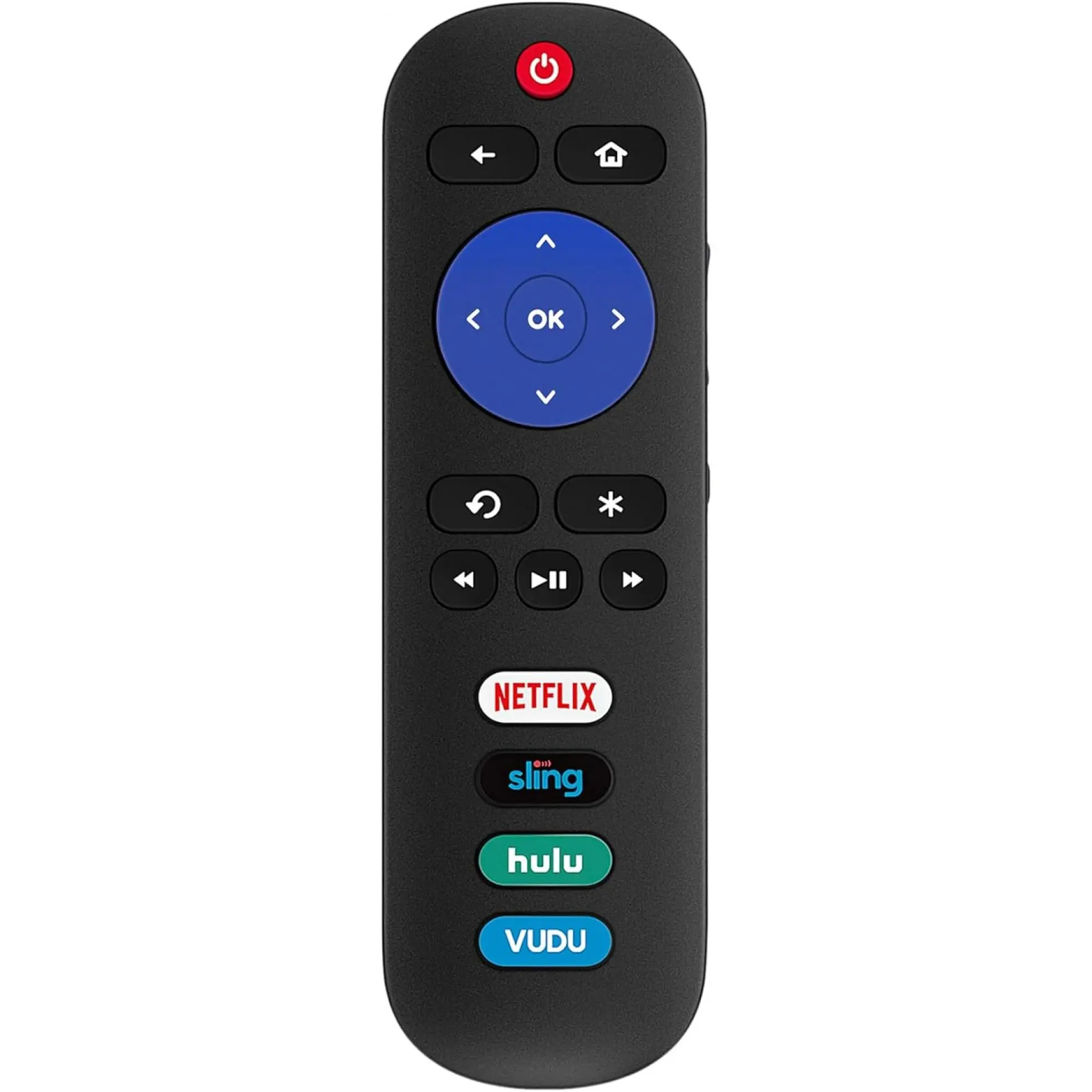 New Replacement Universal Remote Control Applicable for TCL Roku TV, fit for Hisense Roku/Onn Roku/Insignia Roku and Sharp/Element/Westinghouse/Philips/JVC/RCA/Hitachi/Sanyo/LG Roku TV