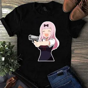 Chika Fujiwara Holds A Gun Anime Girl With A Gun T-Shirt