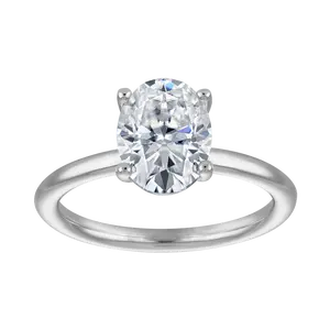 2ct. Oval Moissanite Travel Engagement Ring