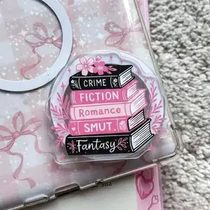 Magnetic Phone Grip Spicy Romance Book Phone Grip Smut Fantasy Crime Stack Design Funny Booktok Aesthetic Pink Girly Stand Unique Gift for Mood Readers Trendy Functional Coquette Goth Style Don't Talk To Me Quote