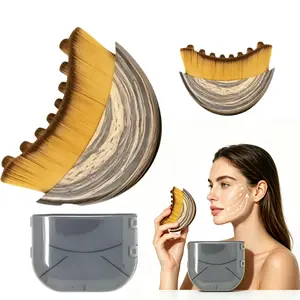 Face Contour Massage Brush for Jawline, Dry Brushing Exfoliator for Facial Relaxation & Skin Care, Precise Skin Fit