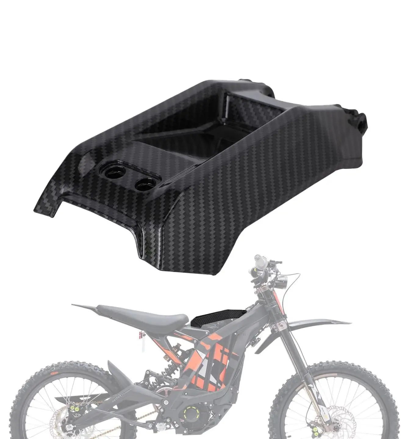 Sur Ron Battery Cover Battery Guards Protect for Surron Sur Ron Light Bee X/S LBX Electric Dirt Bike Imitation Carbon Fiber Battery Guards Wrap for Segway X260 X160 Electric Dirt Bike Parts Accessories