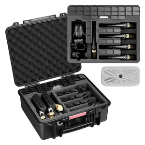 Hard Pistol Case With XPE Foam Lining, Heavy Duty Gun Case, Waterproof Pistol Storage Box, Customizable Interior Compartments And Durable Handle For Pistol, Lenses, Camera Gear, Travel TSA Compliant, 19.3x17.1x8.3 Inches
