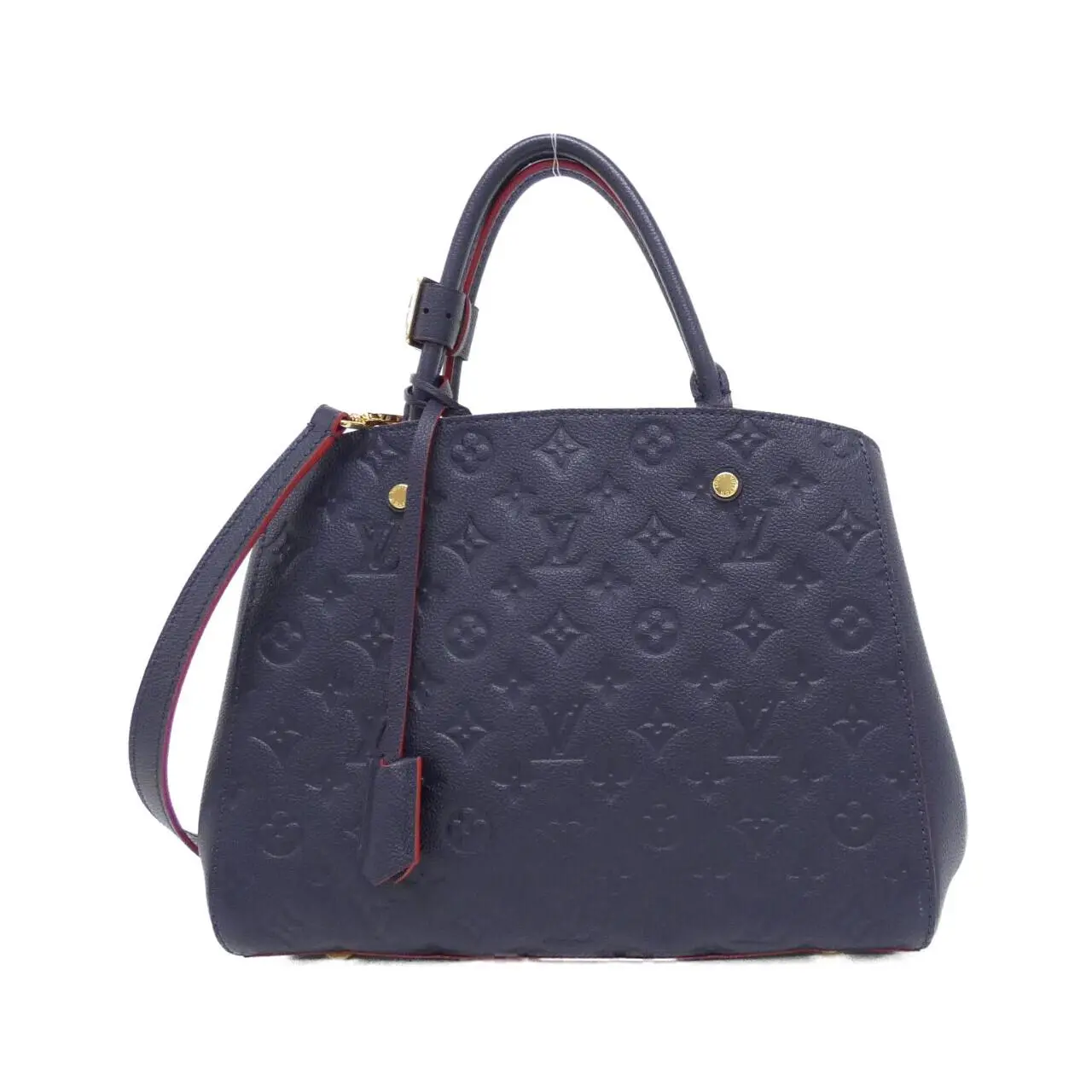Pre-owned Louis Vuitton Calfskin Shoulder Bags Montaigne BB Monogram Empreinte Bag