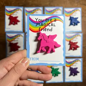 Unicorn Crayon Valentine’s Day Cards
