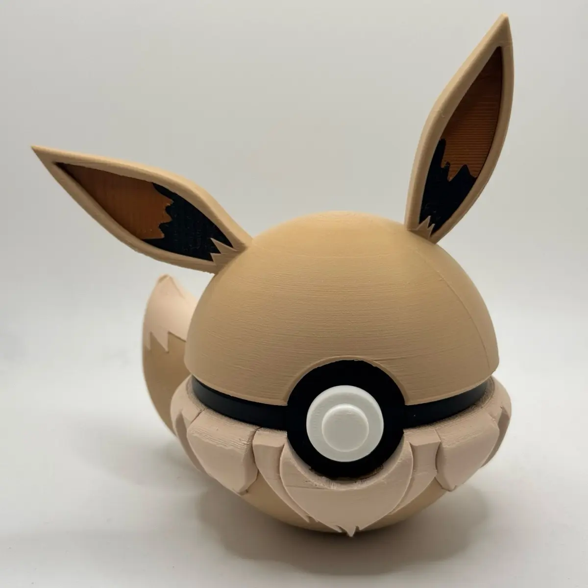 Decorative Eevee-Themed Pokeball Anime Collectible Art Toy - Multi-Size (3" Desk-Friendly, 4" Large Diameter High-Quality Materials), Room Personality Booster, Great Gift for Pokemon Fans