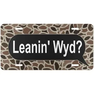 6x12 Old School Woodland Camouflage Front License Plate - Aluminum Car Exterior Decoration - Leanin Truck Style Vanity Tag for Truck SUV - Outdoor Gift for Him