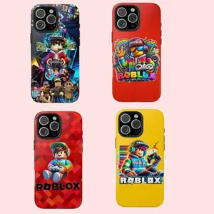 Custom Roblox Pixel Art Gamer Aesthetic Phone Case, Trendy Vibrant, Polycarbonate-Rubber Mobile Phone Accessories, Shockproof Heavy-Duty Tough Drop Resistance, Ultimate Protection for iPhone 11 12 13 14 15 16 17 Pro Max