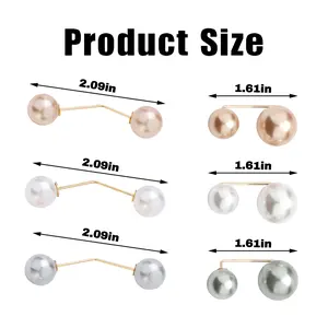 6 Counts Fashion Pearl Brooch, Easy to Attach and Detach from Outfits，Ideal for Formal and Casual Occasions