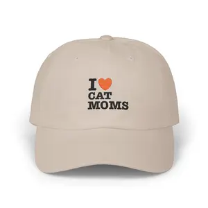 I Love Cat Moms Dad Cap – Embroidered Classic Baseball Hat