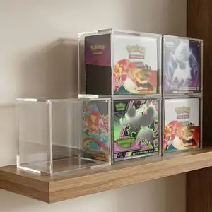 5mm Acrylic Etb Card Display Box with Magnetic Seal, New 2026 Edition, Stackable Storage Card Hobby Box for Card Collectors and Sports Memorabilia