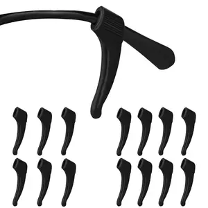 Glasses Grips - 15 Pack Anti Slip Silicone Ear Grips for Eyeglasses Sunglasses Retainer Temple Tip Soft Comfortable Fit 3.6 Inches Long