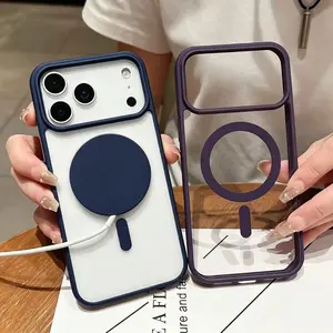 Acrylic magnetic texture phone case suitable for IPhone 17 PRO MAX 16 15 14 13 12 11 PRO MAX PRO PLUS 12 13 Mini X XR XS MAX 16E 17AIR Durable Non-Yellowing Magnetic Adsorption Shockproof and Explosion-Proof Phone Case