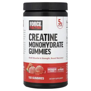 Force Factor Creatine Monohydrate Gummies, Watermelon, 150 Gummies