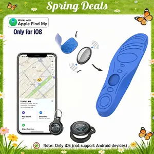 [Spring Deals] Tukio GPS Tracker(iOS Only) for Kids & Pets Mini Clear Design Air Tag Weatherproof Case Anti-Lost Device Works with Apple Find My iOS Only IP67 Waterproof Replaceable Battery Remote Bluetooth Protection