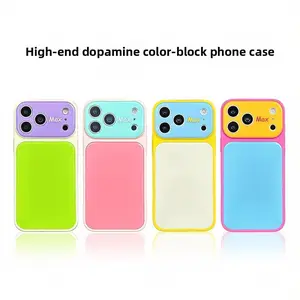 [Flash Fit] Summer Dopamine Color-Block Phone Case for iPhone 17 Pro Max, 16 Pro, 15 Large Window, 14/13 New Max Models