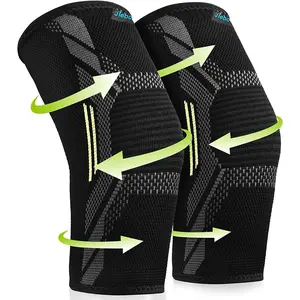 2 Pack Knee Braces for Knee Pain Women Men, Compression design for Working Out, Running, Gym, Fitness, Weightlifting High Stretch Knee Pads for Meniscus Tear, ACL, Arthritis, Joint Pain