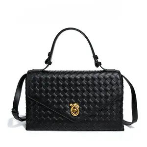 M2162 Women's Woven Clutch Envelope Bag 2026 Spring Summer New Commuter Fashion One Shoulder Crossbody Dinner Bag