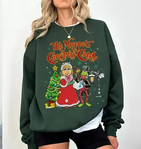 Muppets Christmas Carol Kermit Miss Piggy Shirt, The Muppets Christmas Sweatshirt - Variety of Designs - Shades for Everyone - Seasonal Must-Haves