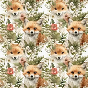 Woodland Animals Pattern 3 Quilting Cotton Fabric