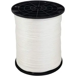1/8" #4 X 1000 ft Low-Stretch Braid Industrial Cord USA Made Synthetic Rope Sturdy Spool 350 lb Max Break Strength High UV & Abrasion Resistance