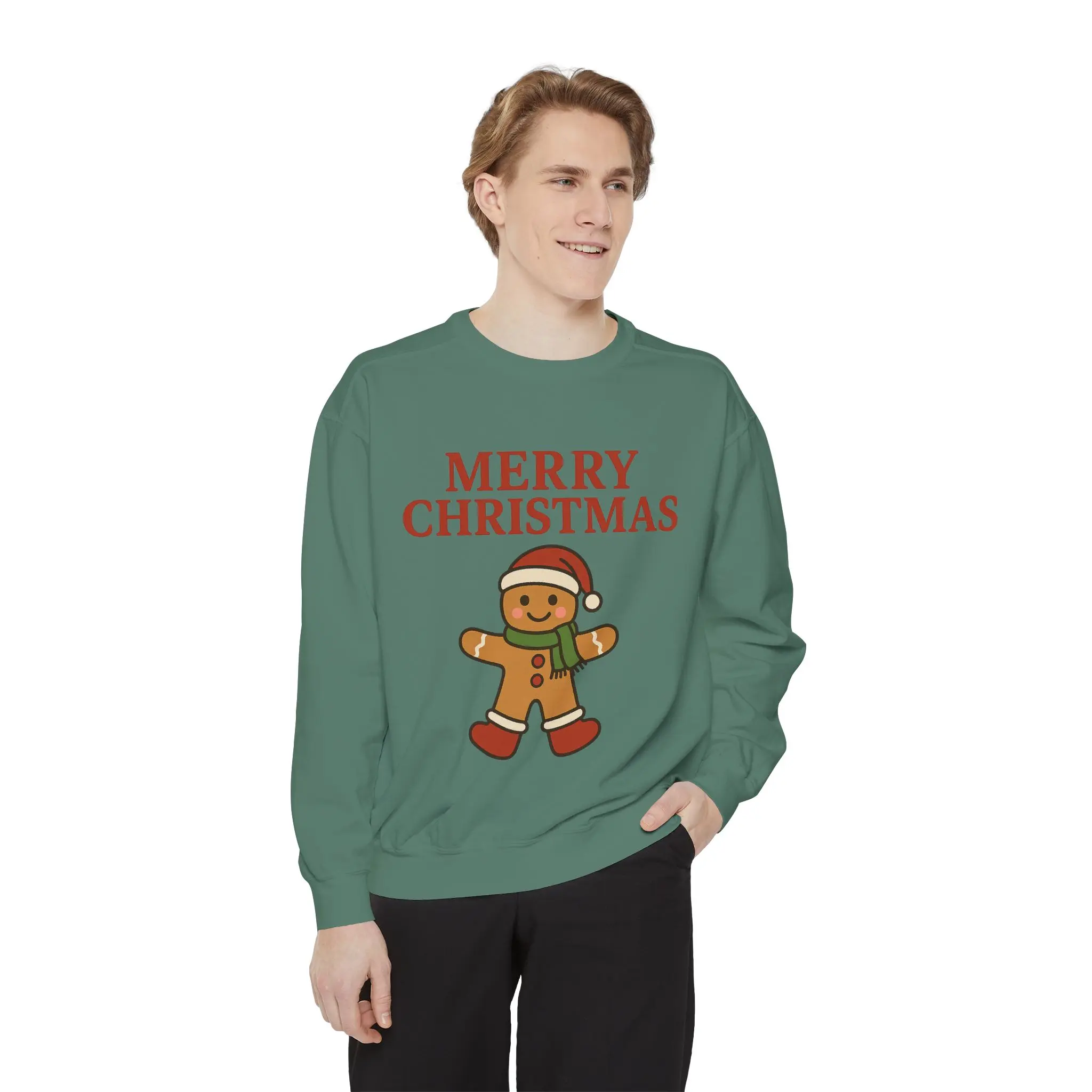 Gingerbread Cookie Sweater Merry Christmas Sweatshirt Official Cookie Taster Menswear Relaxed Fit Ribbed Hem Hoodie