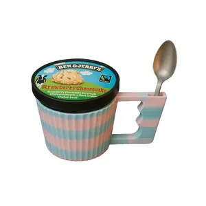 Ice Cream Pint Holder Fun Handle Grip for Frozen Treats Fits Ben n Jerry’s Pints Great Gift for Foodies & Dessert Lovers Sustainable Materials Natural Look & Feel Precision 3D Printing - Kitchen, Utensils