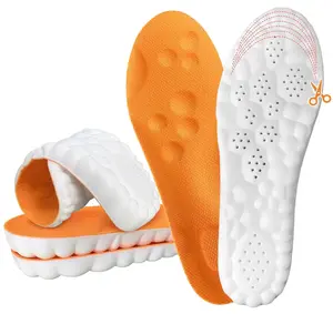 Steppers Insoles for Men & Women, 2026 New 4D Memory Foam Cloud Footstr Insoles, Comfortable & Breathable Massage Shoe Inserts with Arch Support for Foot Pain & Fatigue (Orange, US M 7-11/W 8.5-13.5)