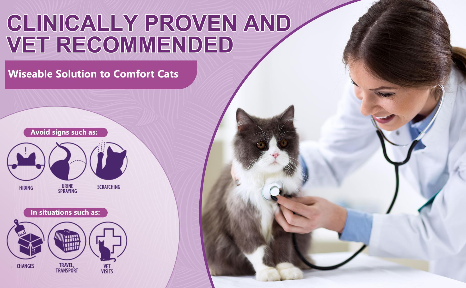 Cats Calming Pheromone Spray & Calming Solution for Cats, Anti Anxiety Pet Products - Feline Calm Pheromones, Cats Reduces Scratching Furniture Peeing Marking Calming Cat for Travel