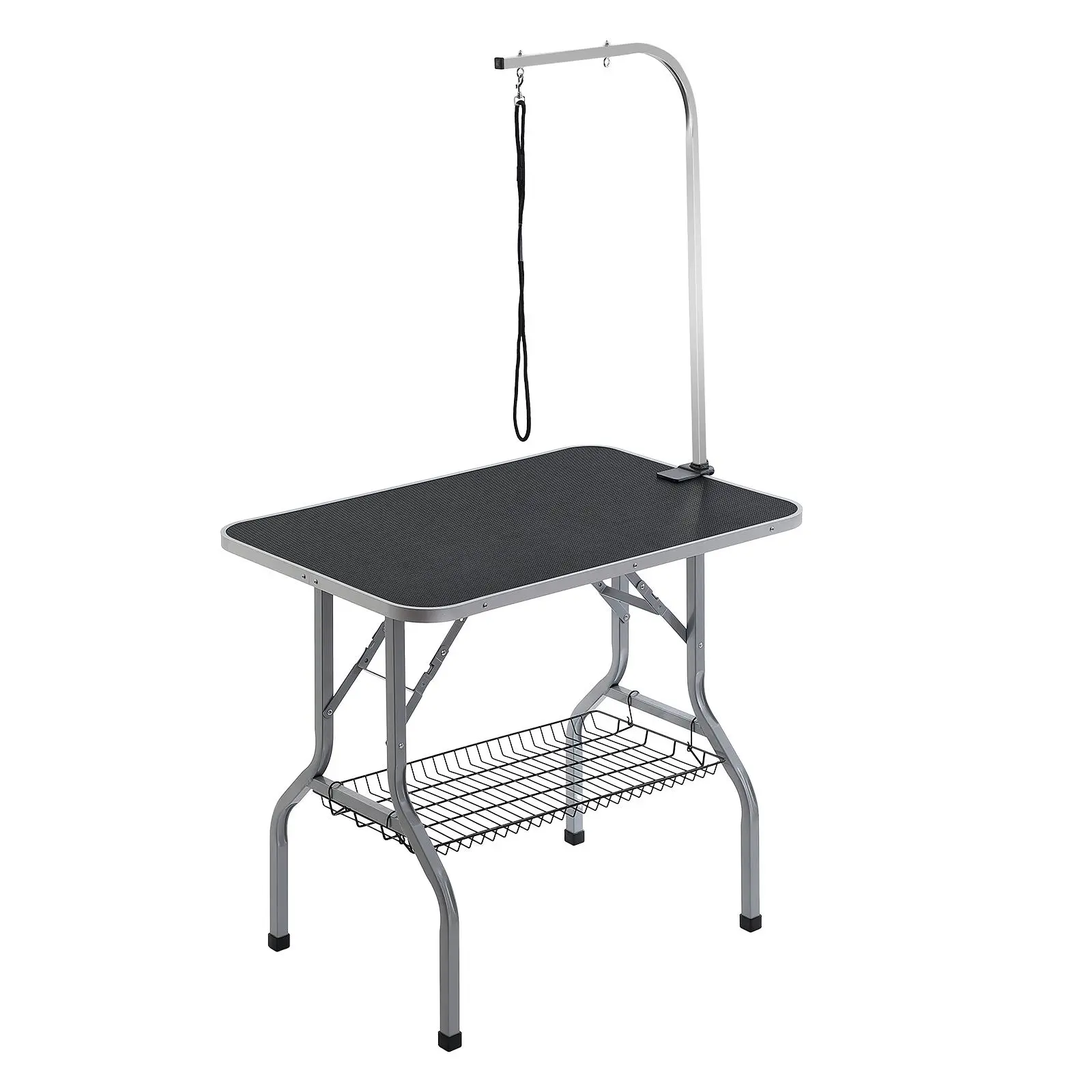 VEVOR Pet Grooming Table Arm with Clamp, TikTokShopBlackFriday, 36''x24'' Dog Grooming Station, Foldable Pets Grooming Stand for Medium and Small Dogs, Free No Sit Haunch Holder with Grooming Loop, Bearing 330lbs