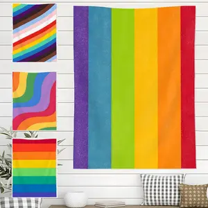 PIKPAKA Pride Month LGBT rainbow Tapestry Artistic Textile Decor Easy-Hang microfiber wall hanging creates perfect backdrops for photos or events. Ideal for living rooms, bedrooms & outdoor decor Enhances Ambiance Changeable Decor