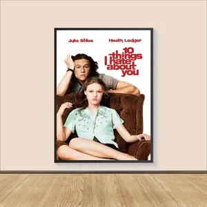 [UNFRAMED POSTER] 10 Things I Hate About You Movie Poster, Canvas Wall Art