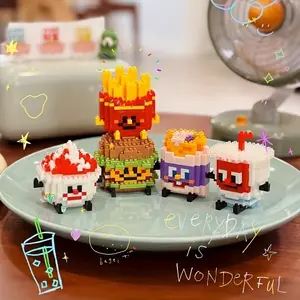 Food Design Assembly Building Blocks Toy, 1 Box Creative Blocks Building Toy, Educational Blocks Building Toy for Teenagers & Adults