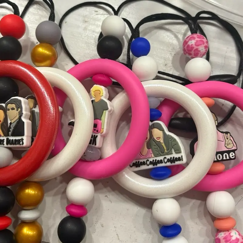 LIVE CLAIM!!Car Charms - Colorful Beaded Rings with Unique Character Designs for Car Accessories