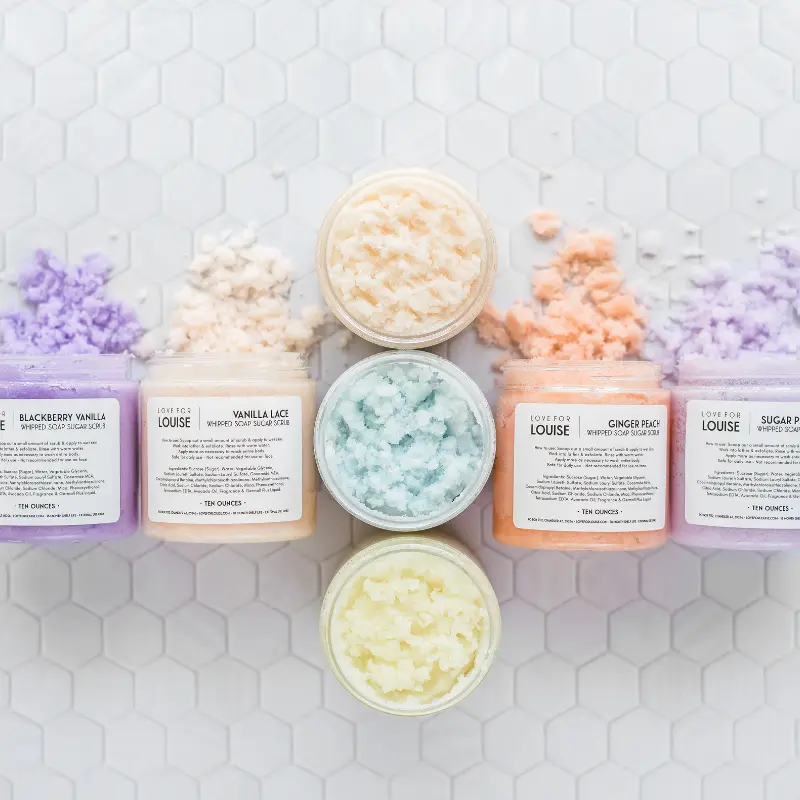 Watermelon Lemonade Whipped Sugar Scrub | Exfoliating Body Polish for Soft Glowing Skin | 10 oz