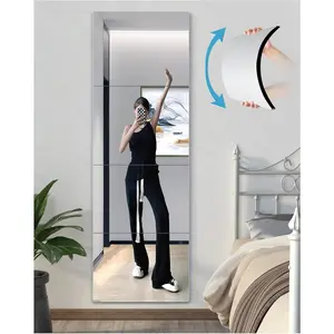 Shatterproof wall mirror full length for bedroom plexiglass gym mirrors for home extra thick 012 inch 12 x 12 inch x 4 pcs workout mirrors safe for kids over the door long wall mounted