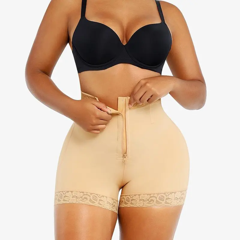 Shapellx AirSlim Lace Steel Boned Shapewear for Women Butt Enhancer Tummy Tucking Shorts Womenswear Comfort Fajas Colombianas Basic Post Surgery 3