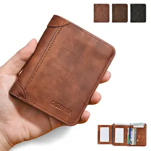 Men's wallet Ultra-Thin RFlD Blocking Wallets,2026 Slim Leather Smart Wallet with ID Window & Anti-Theft Protection for Daily Essentials Use