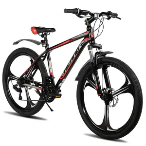 HILAND 26" MTB Mountain Bike for Men Women Adults, 18-Speed, Disc Brake, Lightweight Aluminum Frame, 3/6 Spoke Wheel