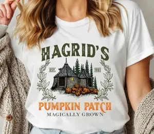 Hagrid's Pumpkin Patch T-shirt, HP Wizard Tee, Hogwarts Houses Tshirt, Potterheads Shirt Gifts, Wizard Book Shirt, Ron Weasley, Hermonie Granger, Voldermort, Expecto Patronum, Wingardium Leviosa, Marauders Map 371917