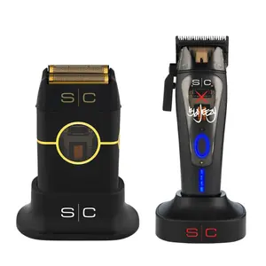 StyleCraft Instinct Metal Double Foil Shaver & 360 Jeezy Cordless Clipper SC614B+SC807B