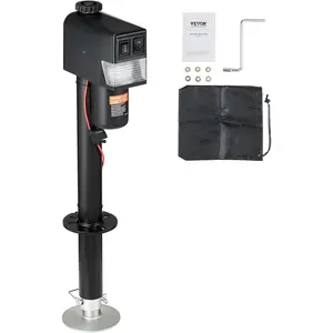 VEVOR Electric Tongue Jack, 3500lbs Capacity, 9.84"-33.85" Electric Trailer Jack with Waterproof Cover for RV, Horse, Utility Trailers