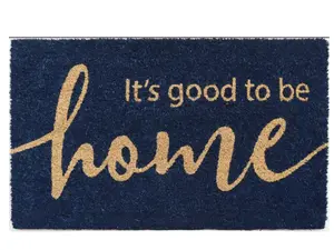 stays Coir Navy Good To Be Home Doormat 18"x30"