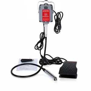 SR Hanging Flex Shaft Grinder  230W Rotary Tool 0-180,000 RPM | Stepless Speed Foot Pedal for Jewelry Carving, Polishing & Metal Craft (4mm Flex Shaft)