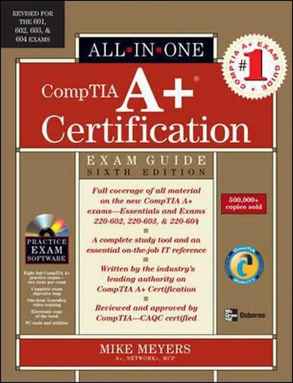 USED Book - CompTIA A+ Certification All-in-One Exam Guide, Sixth Edition by Michael Meyers (Hardcover) - english